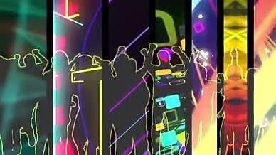 DJ酒吧动感灯光循环人群跳舞酷炫霓虹背景视频的预览图